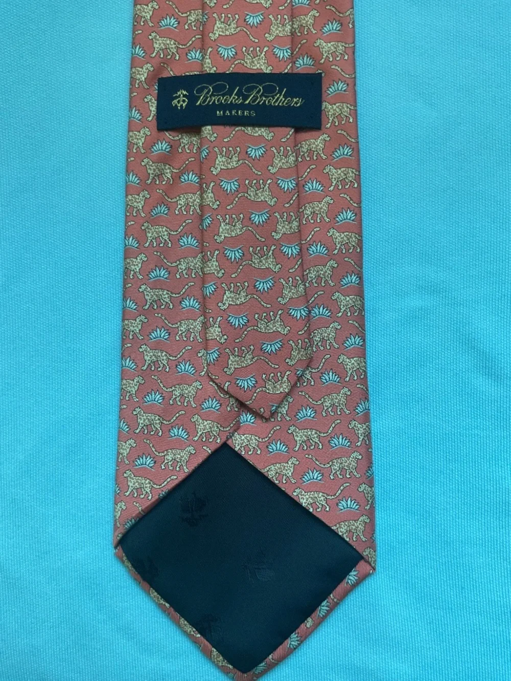 Brooks Brothers Leopard Silk Tie